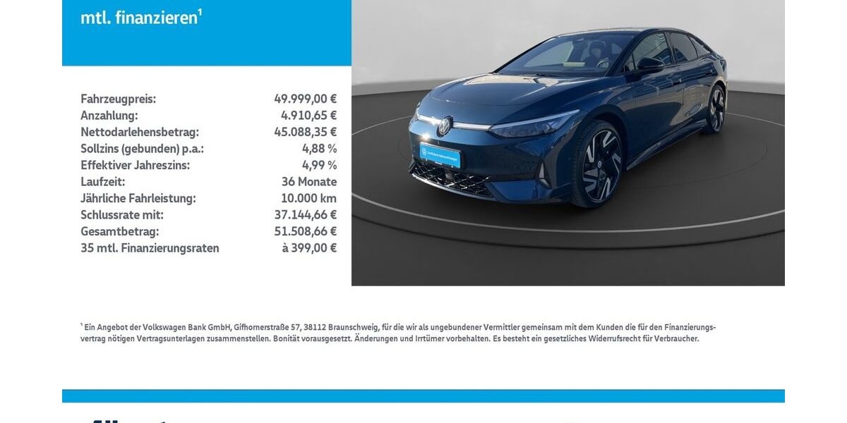 VW ID.7 16.427 km 49.688 &euro; Mühlhausen/Thüringen 99974