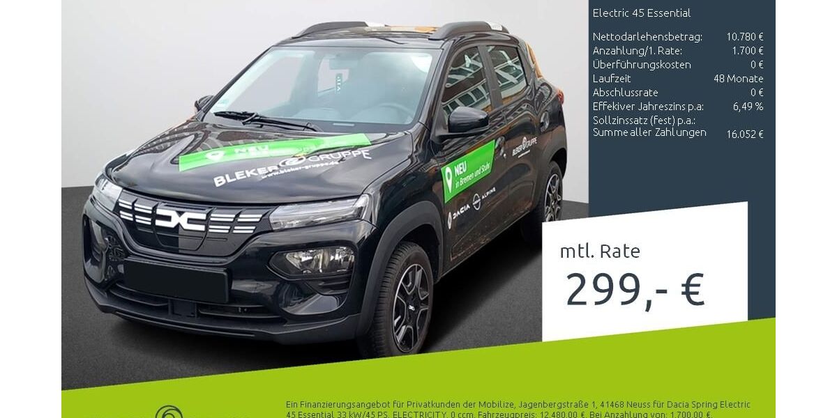 Dacia Spring 14.787 km 11.670 &euro; Bremen 28207