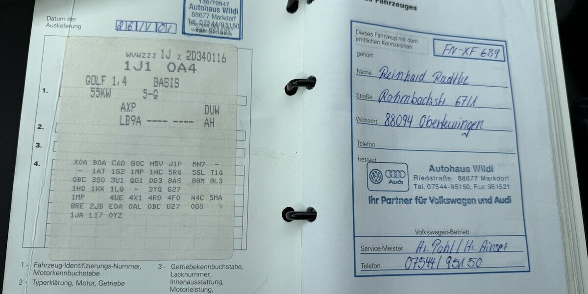 VW Golf IV 1.4 * TÜV 1/2028* 119.000 km 975 &euro; Schorndorf 73614