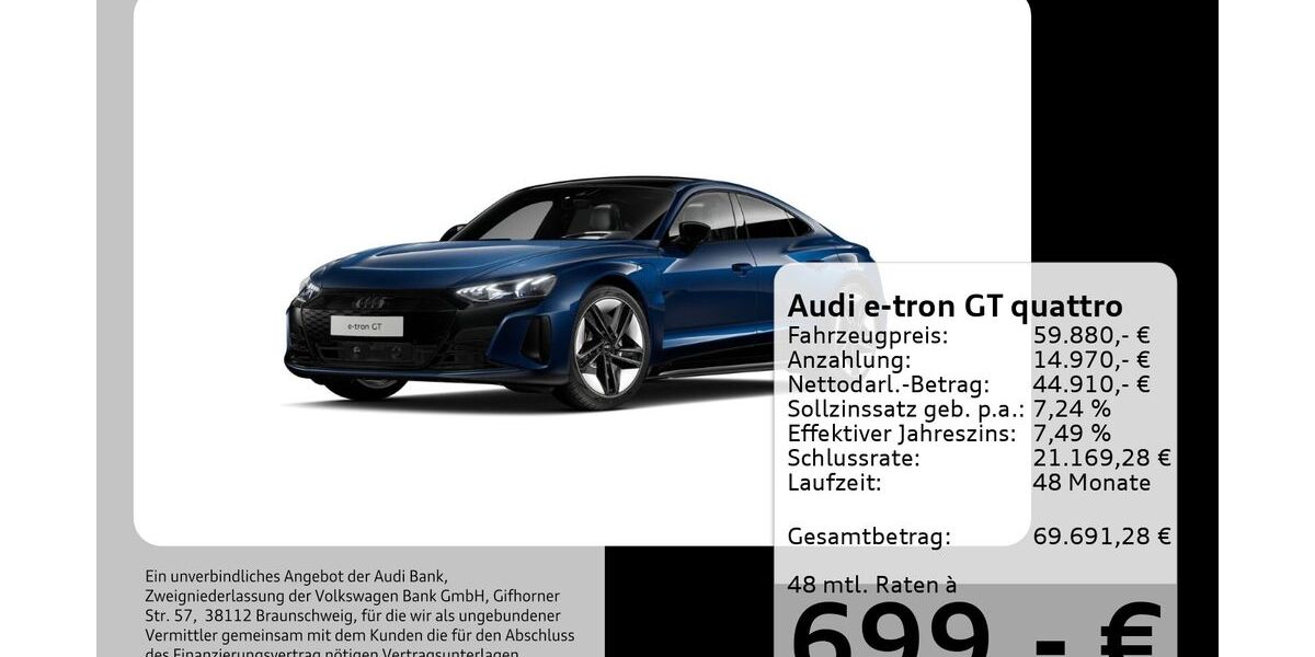 Audi e-tron GT 53.398 km 56.970 &euro; Buergstadt 63927