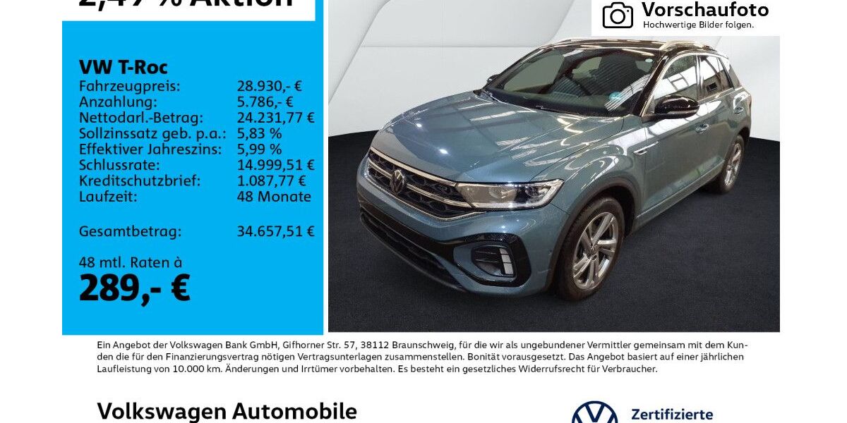 VW T-Roc 22.636 km 28.930 &euro; Leipzig 04277