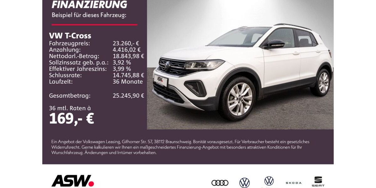 VW T-Cross 22.700 km 23.260 &euro; Weinsberg 74189