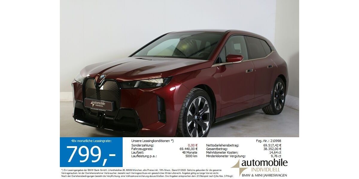 BMW iX 19.600 km 68.340 &euro; Paderborn 33100