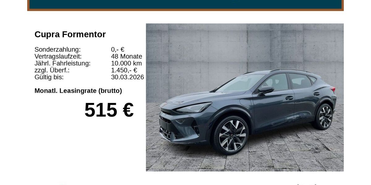 Cupra Formentor 1.030 km 46.990 &euro; Bayreuth 95448