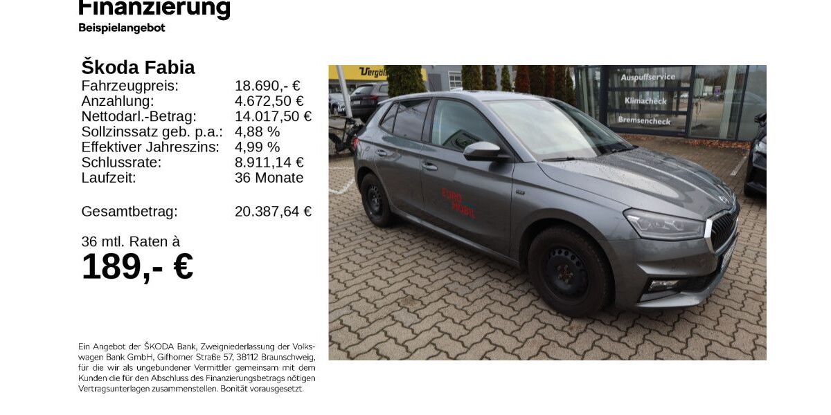 Skoda Fabia 10.500 km 18.490 &euro; Gifhorn 38518