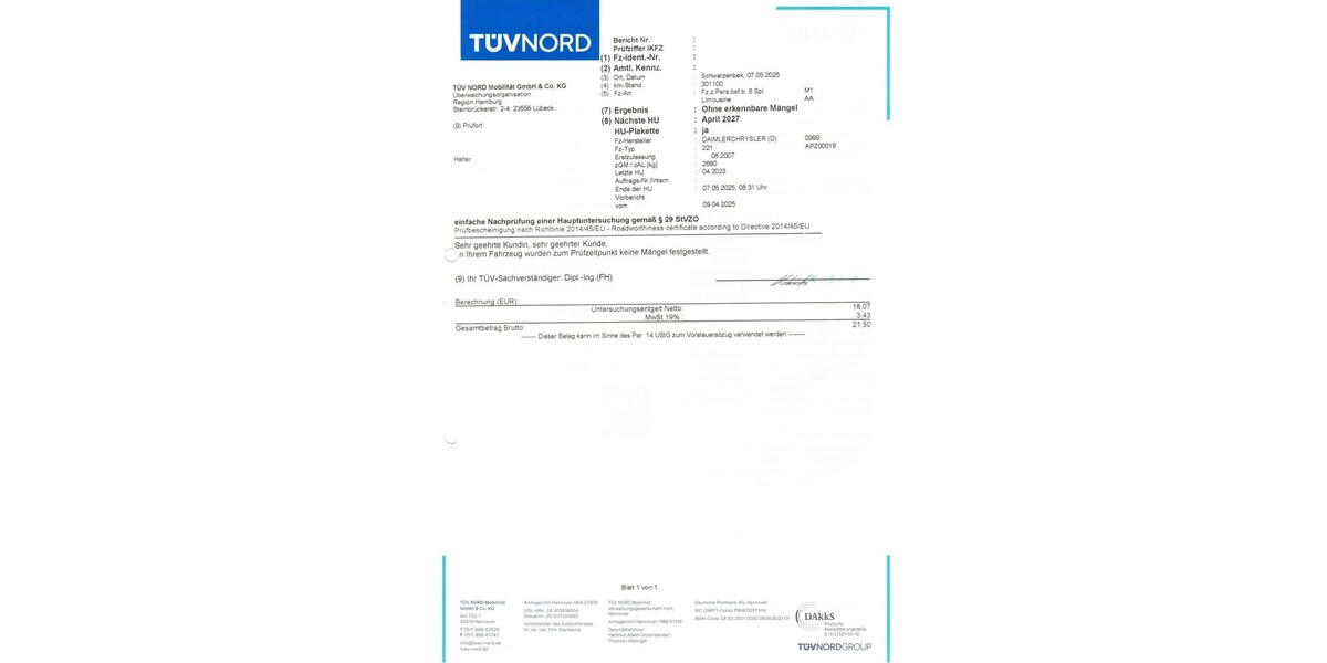 Mercedes-Benz S-Klasse 303.000 km 19.200 &euro; Büchen 21514