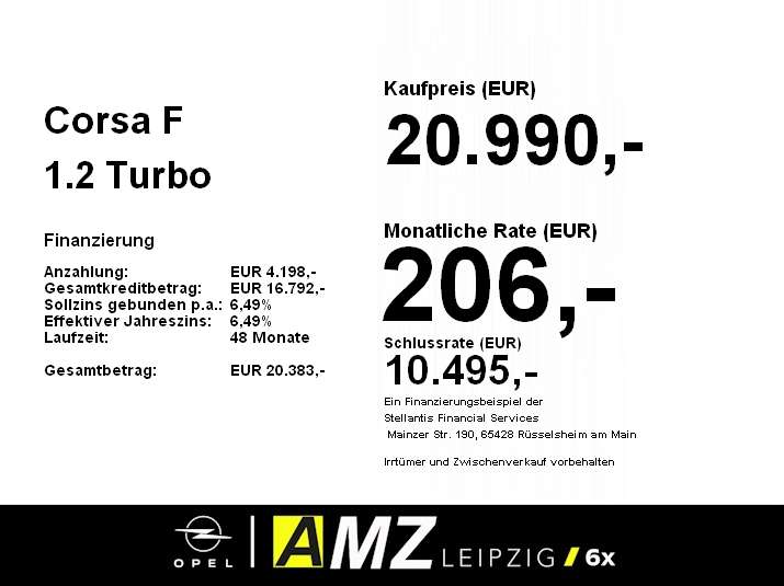 Opel Corsa 4.999 km 20.990 &euro; Leipzig 04179