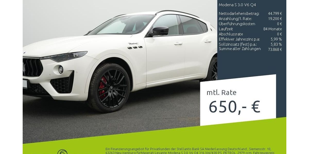 Maserati Levante 31.400 km 63.999 &euro; Münster - Amelsbüren 48163