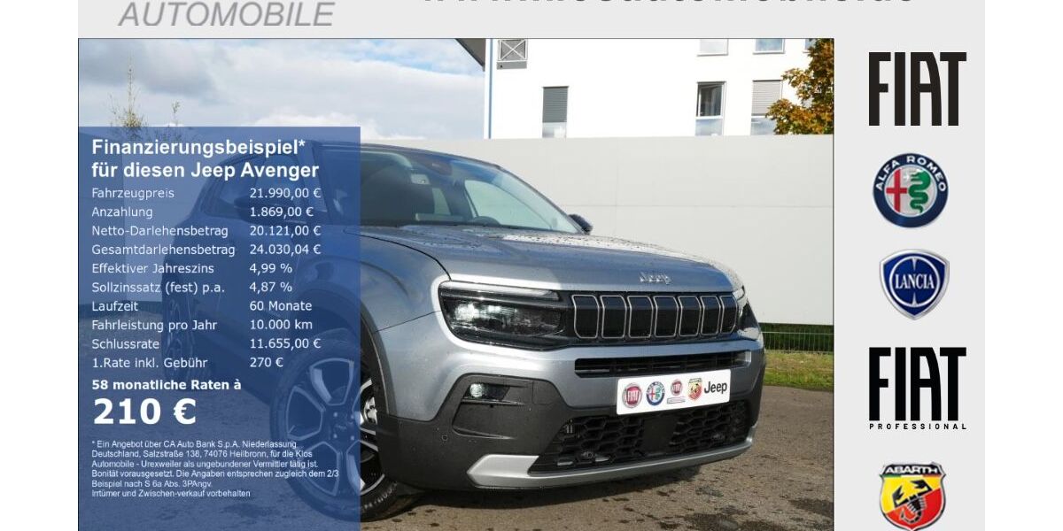 Jeep Avenger 12.800 km 21.990 &euro; Marpingen 66646