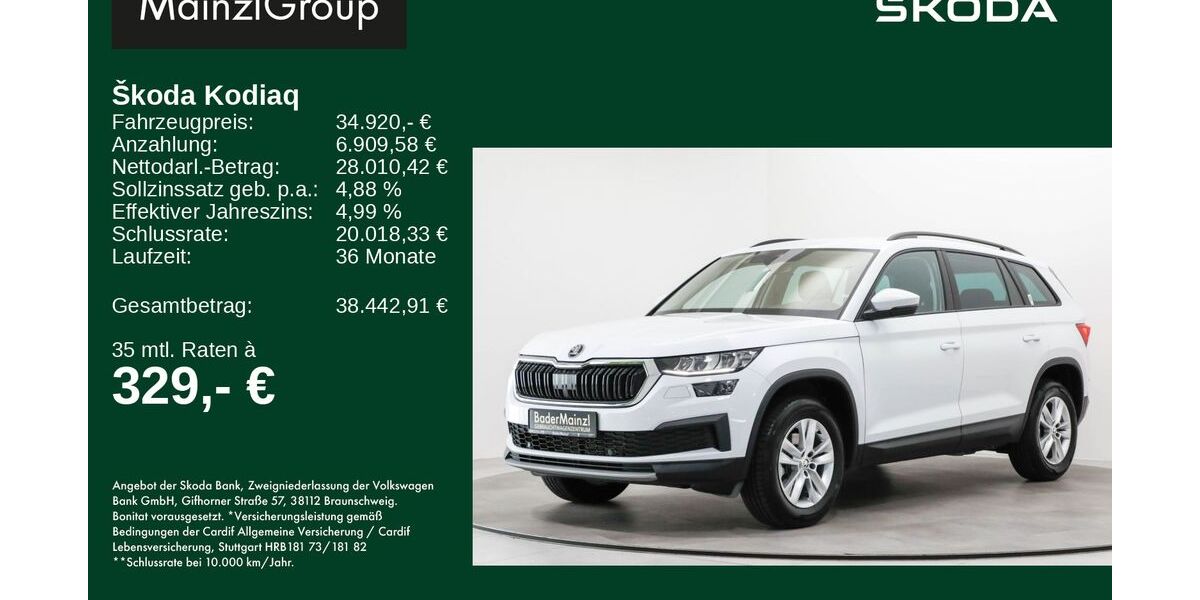 Skoda Kodiaq 8.860 km 34.920 &euro; Feldkirchen/Westerham 83620