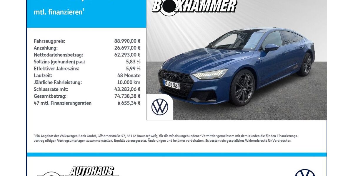 Audi A7 4.990 km 88.990 &euro; Bad Aibling 83043