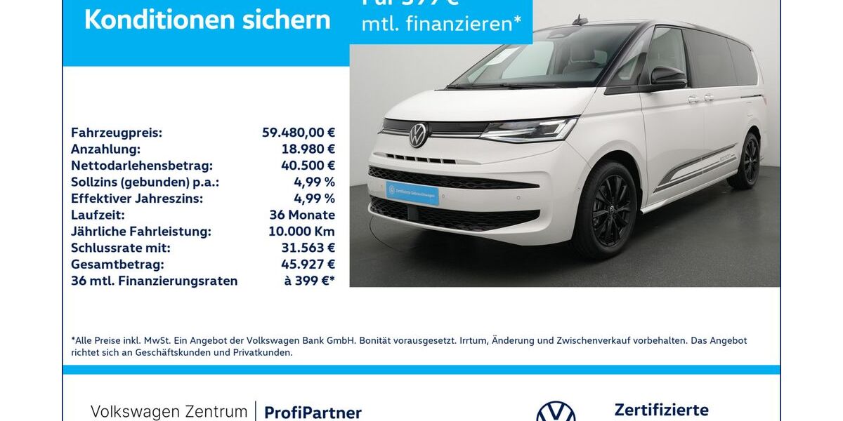 VW T7 Multivan 1.009 km 58.480 &euro; Leverkusen 51379