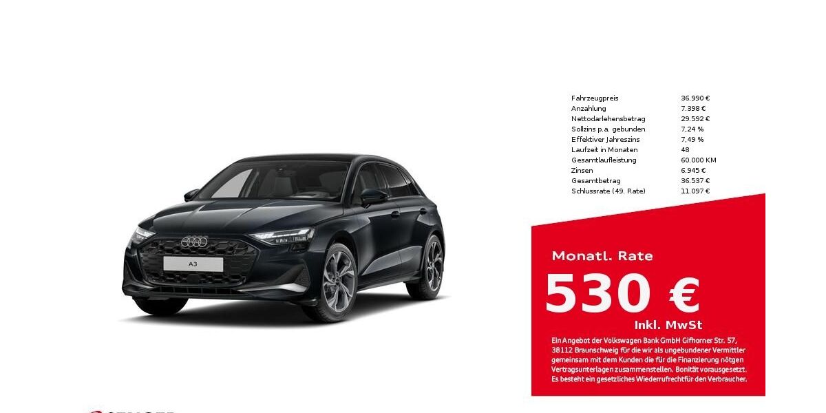 Audi A3 13.174 km 35.880 &euro; Bielefeld 33609