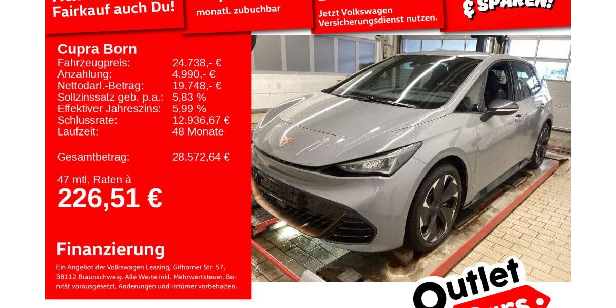 Cupra Born 11.031 km 24.491 &euro; Weinheim 69469