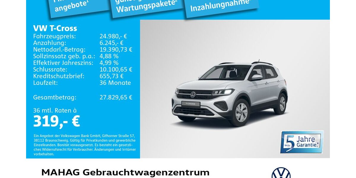 VW T-Cross 5.694 km 24.980 &euro; München 80935