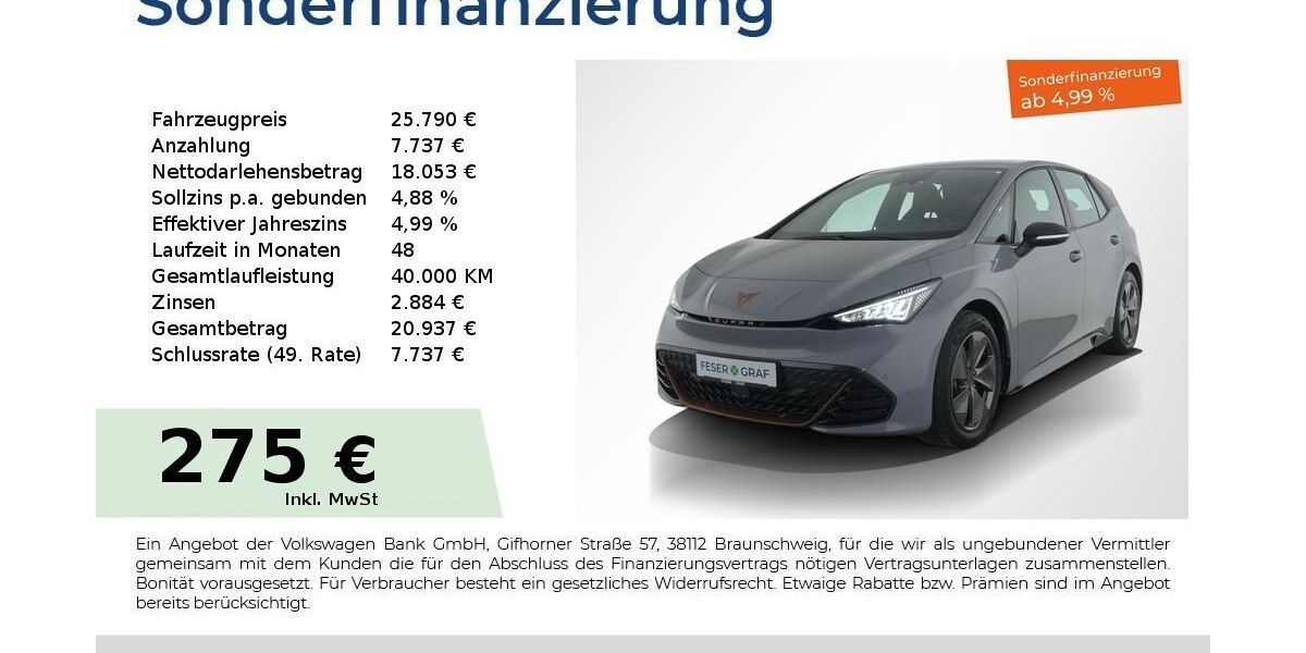 Cupra Born 16.850 km 25.345 &euro; Nürnberg 90441