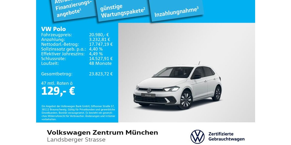 VW Polo 2.829 km 20.980 &euro; München 80687
