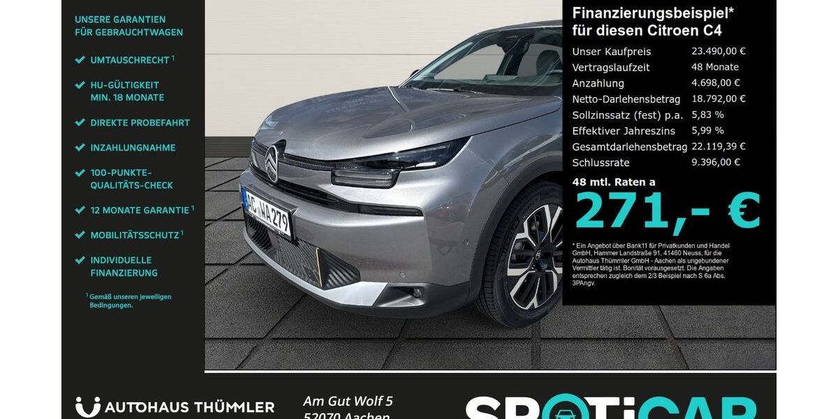Citroen C4 5.000 km 23.290 &euro; Aachen 52070
