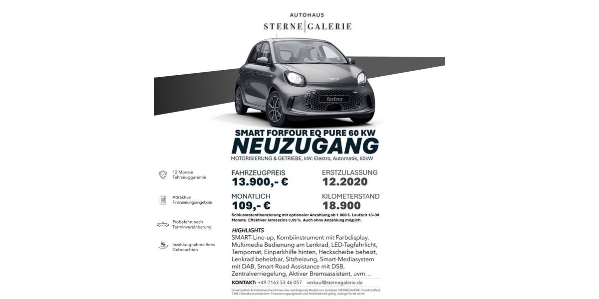 Smart ForFour 18.900 km 13.900 &euro; Ebersbach an der Fils 73061