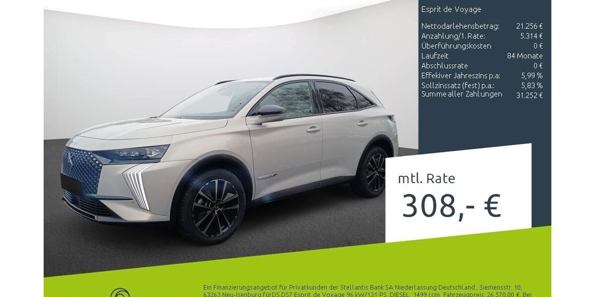 DS Automobiles DS7 (Crossback) 19.351 km 26.570 &euro; Münster - Amelsbüren 48163