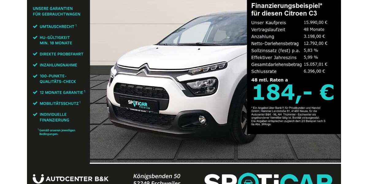 Citroen C3 17.300 km 15.990 &euro; Eschweiler 52249