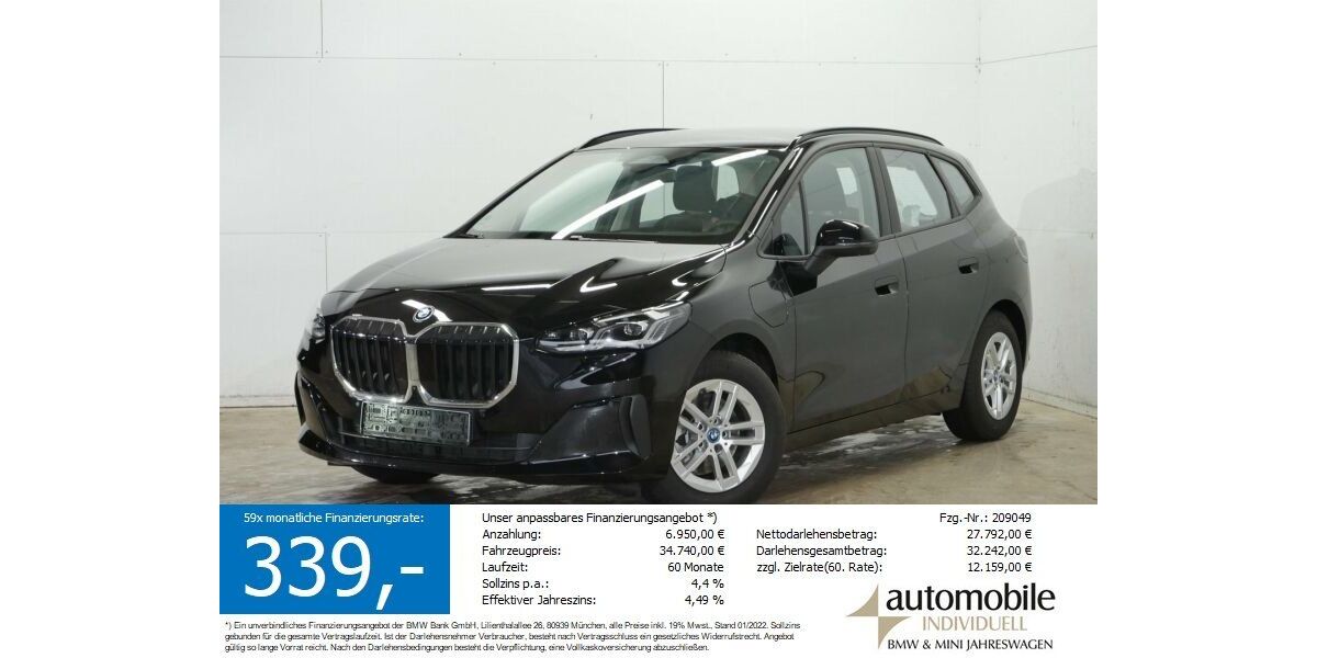 BMW 225 Active Tourer 19.200 km 32.740 &euro; Paderborn 33100