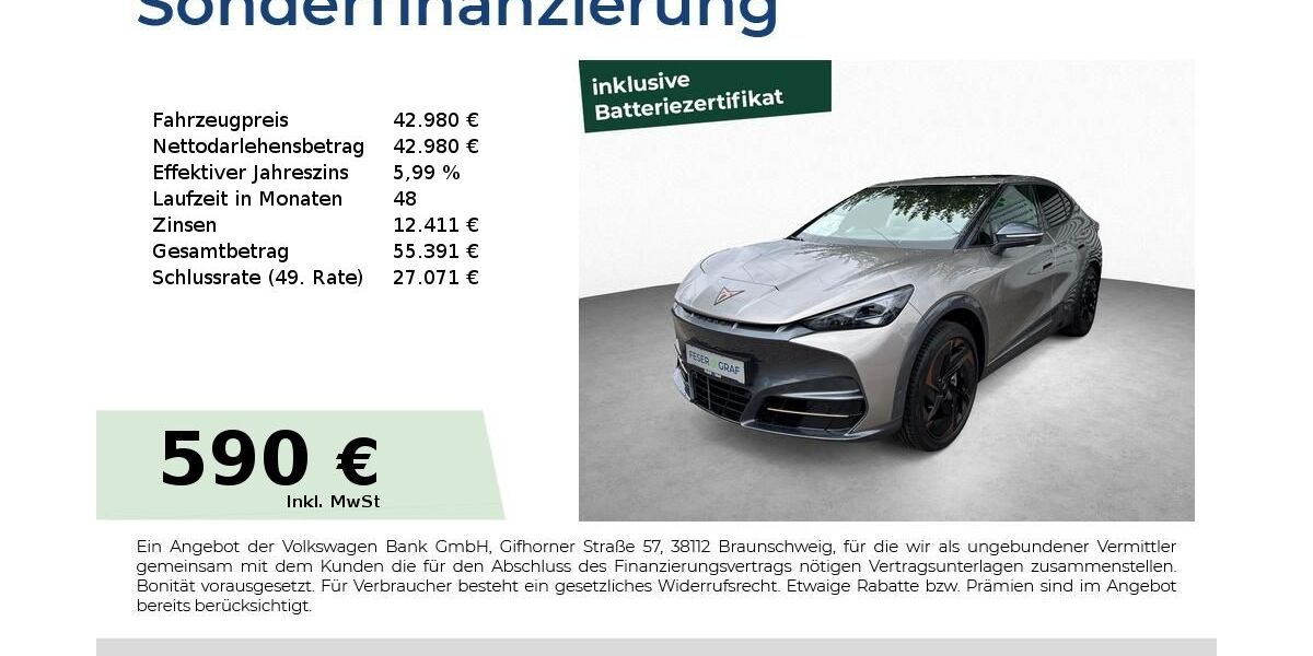 Cupra Tavascan 19.999 km 42.980 &euro; Roth 91154