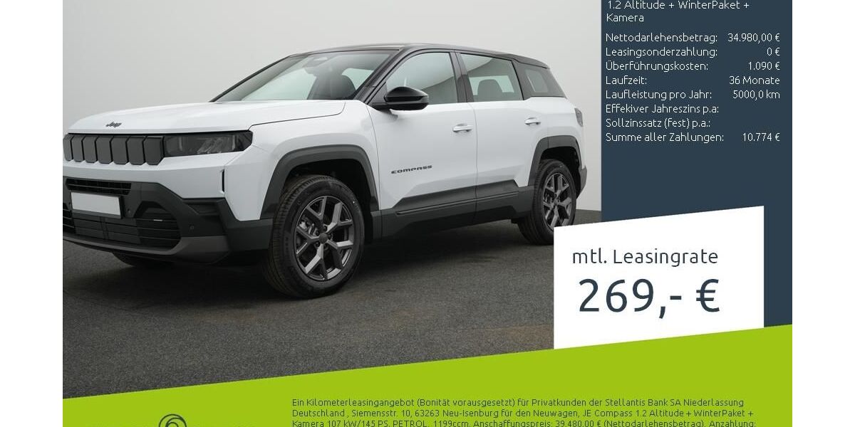 Jeep Compass 2.500 km 33.980 &euro; Borken 46325