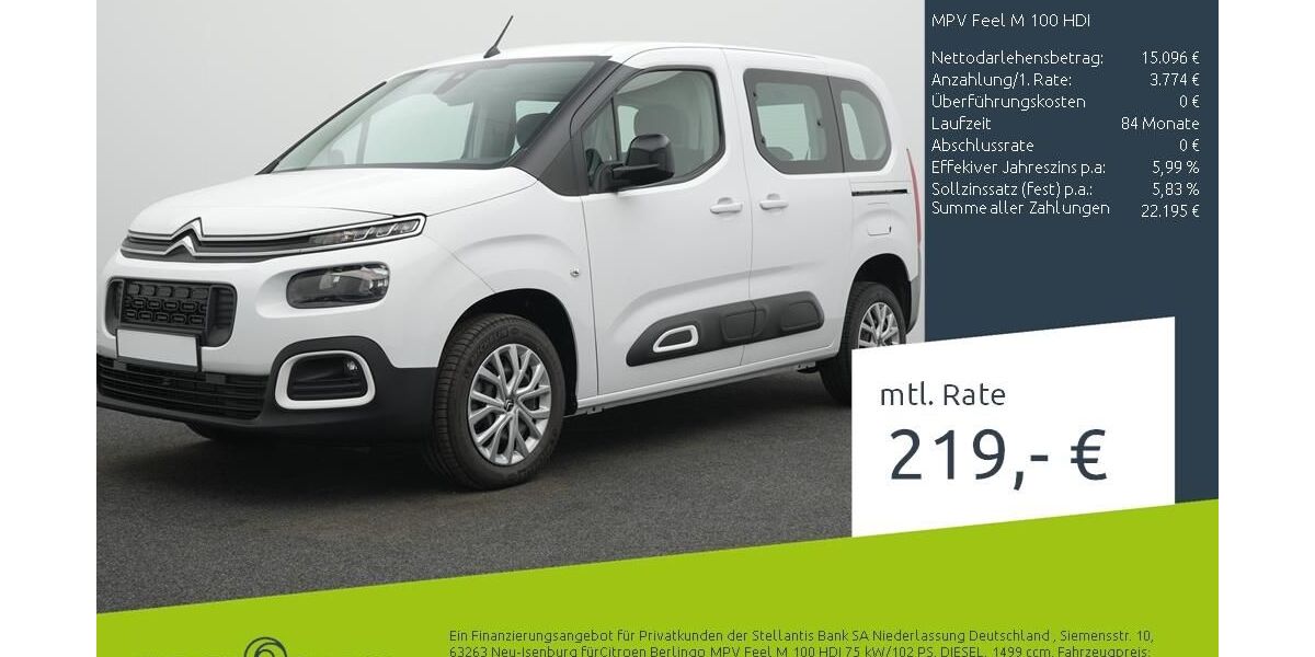 Citroen Berlingo 2.500 km 18.949 &euro; Borken 46325