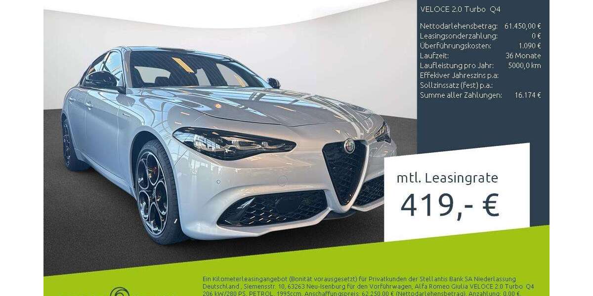 Alfa Romeo Giulia 2.500 km 61.450 &euro; Borken 46325