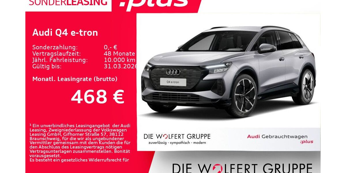 Audi Q4 e-tron 2.541 km 49.540 &euro; Großwallstadt 63868