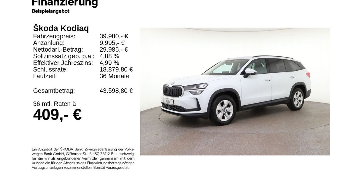 Skoda Kodiaq 15.750 km 38.980 &euro; Gifhorn 38518