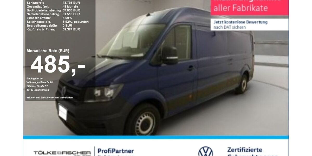 VW Crafter 7.551 km 34.509 &euro; Krefeld 47805