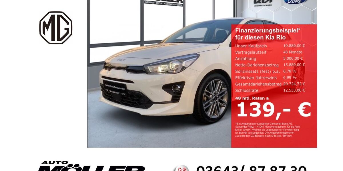 Kia Rio 16.193 km 19.889 &euro; Weimar 99425