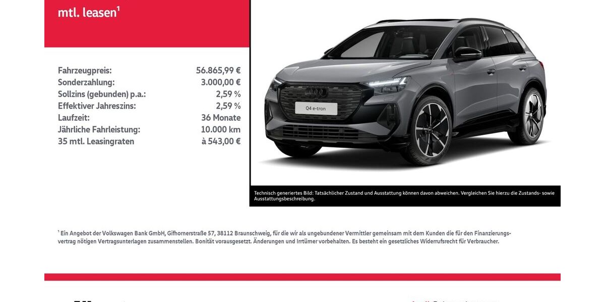 Audi Q4 e-tron 5.896 km 56.866 &euro; Nordhausen 99734