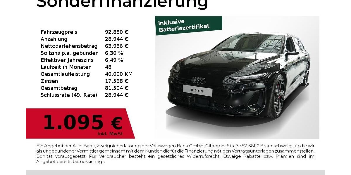 Audi S6 e-tron 9.990 km 90.840 &euro; Nürnberg 90411