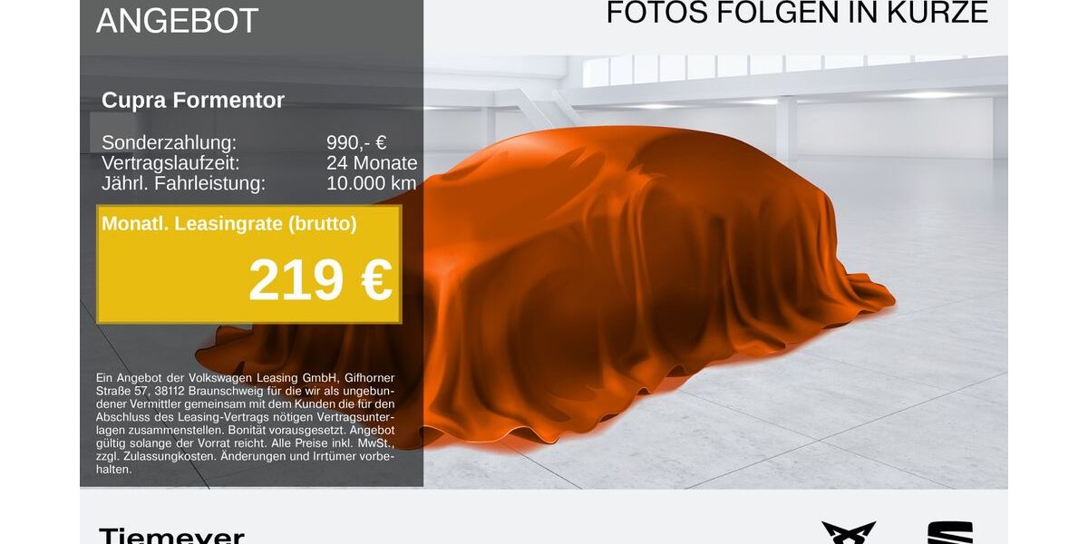 Cupra Formentor 16.999 km 33.240 &euro; Duisburg 47059