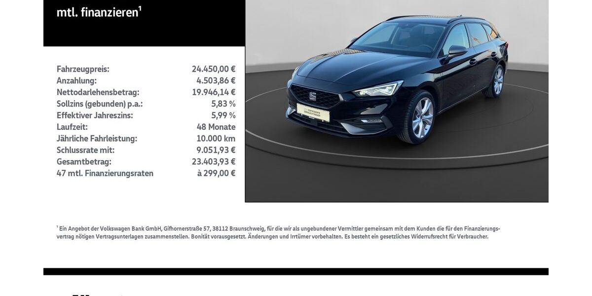Seat Leon 65.700 km 24.450 &euro; Nordhausen 99734