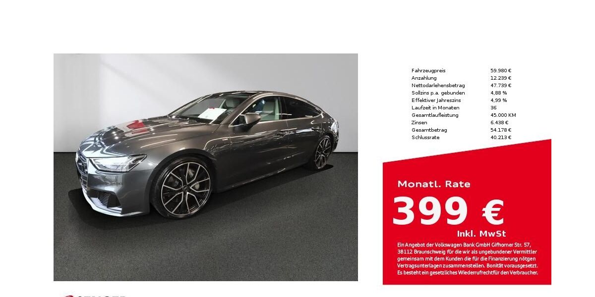Audi A7 43.300 km 58.980 &euro; Lübeck 23556