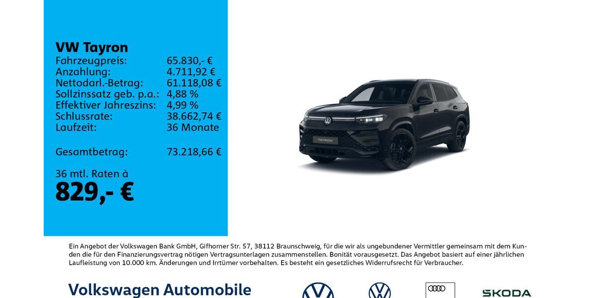 VW Tayron 7.500 km 65.830 &euro; Leipzig 04178