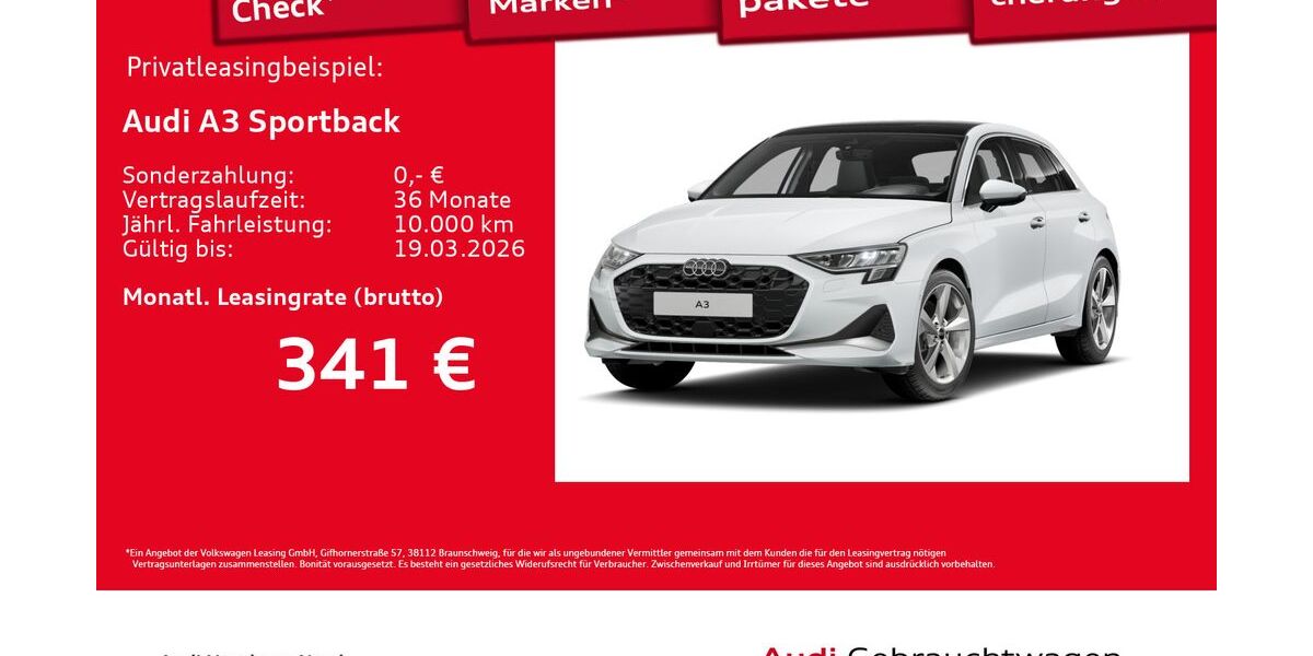 Audi A3 8.085 km 33.380 &euro; Hamburg 22419