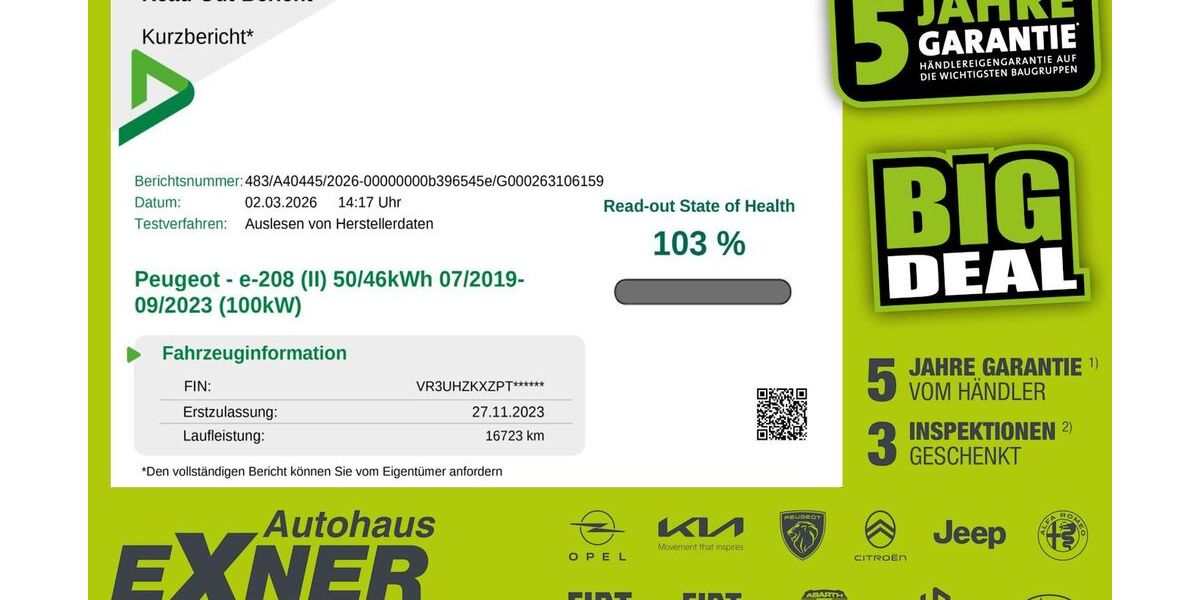 Peugeot 208 16.723 km 18.650 &euro; Hof 95032