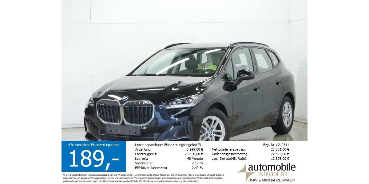 BMW 216 Active Tourer 8.600 km 25.949 &euro; Paderborn 33100