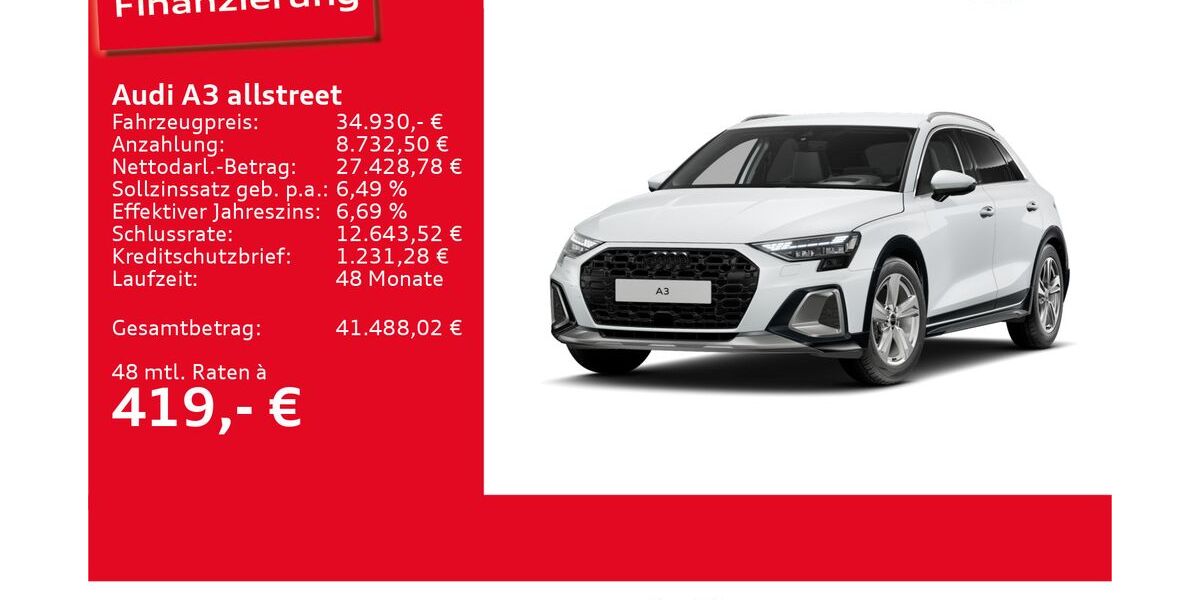 Audi A3 7.531 km 34.930 &euro; Ulm 89073