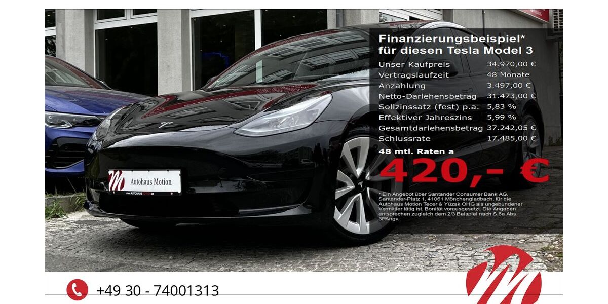 Tesla Model 3 4.151 km 34.470 &euro; Berlin 12305