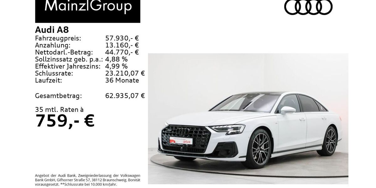 Audi A8 56.500 km 57.330 &euro; Feldkirchen/Westerham 83620