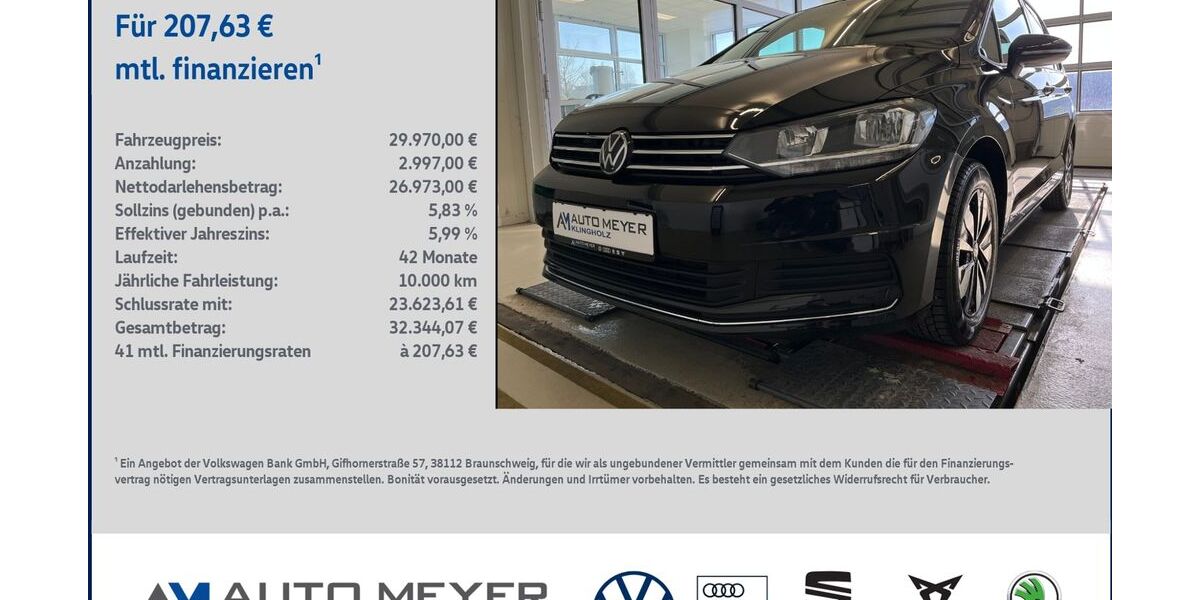 VW Touran 23.893 km 29.970 &euro; Ochsenfurt 97199
