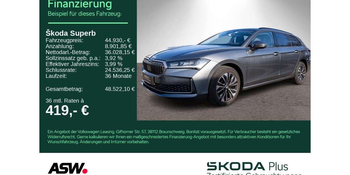 Skoda Superb 24.300 km 44.930 &euro; Heilbronn 74076