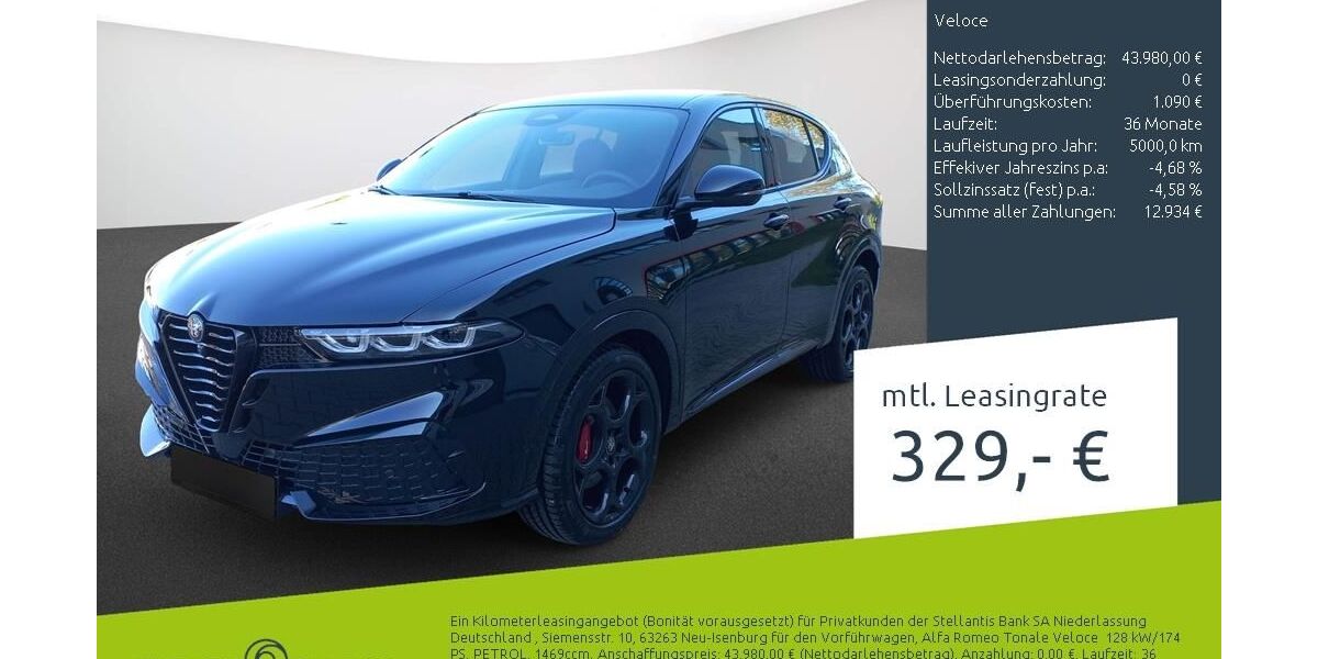 Alfa Romeo Tonale 4.500 km 43.250 &euro; Münster - Amelsbüren 48163