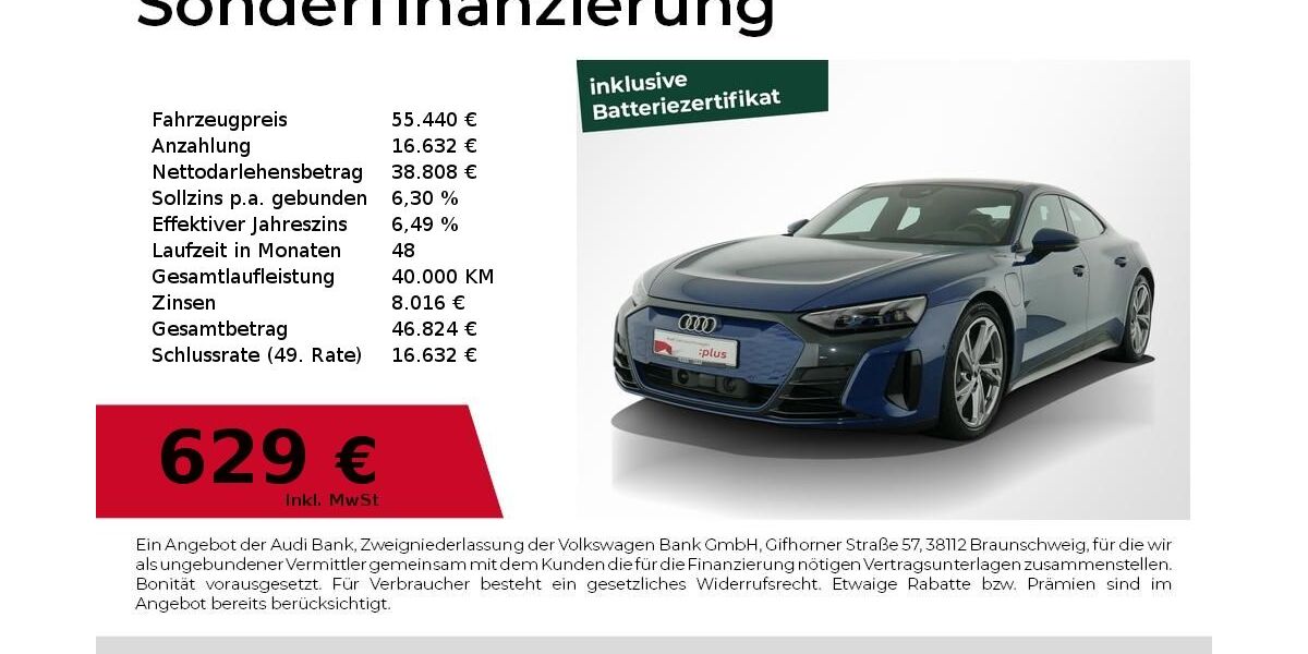 Audi e-tron GT 48.990 km 53.830 &euro; Nürnberg 90411